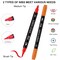 24 Colors Acrylic Paint Pens, Dual Tip Pens With Medium Tip and Brush Tip for Rock Painting, Ceramic, Wood, Plastic, Calligraphy, Scrapbooking, Brush Lettering, Card Making, DIY Crafts & Organizer Storage Tote Bag